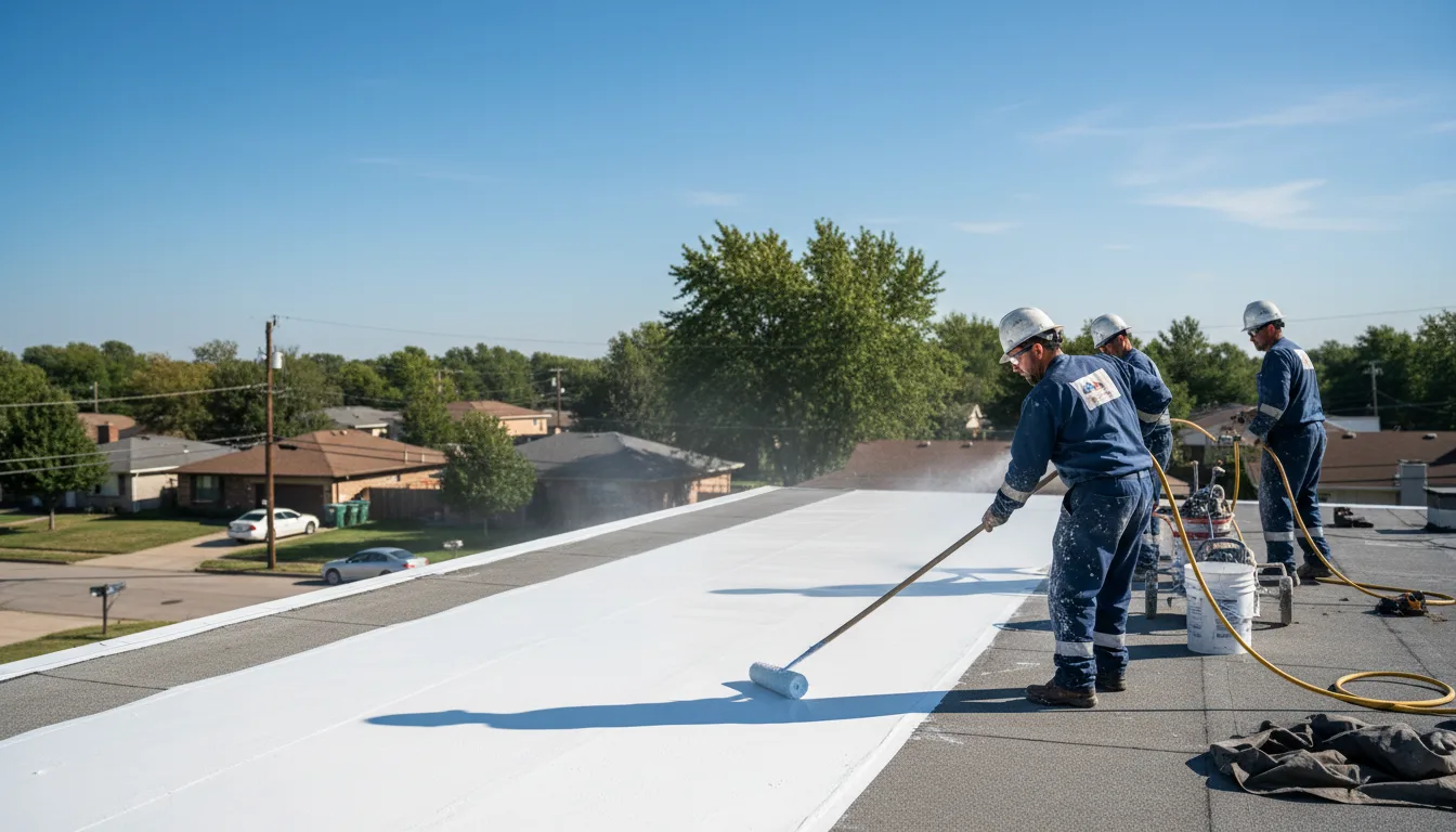 Commercial roof coating in Hopedale, IL near me
